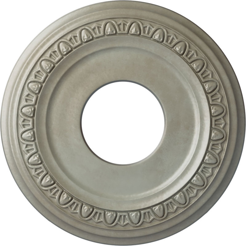 Médaillon de plafond Endurathane Jackson, DE 12 1/4 po x P 4 po x P 1 1/8 po (convient aux auvents jusqu'à 7 3/8 po), fini or éclair peint à la main