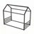 Montessori Style Metal Floor Bed Frame, House Shaped Bed with Guardrails, No Slats-74143706-74143708