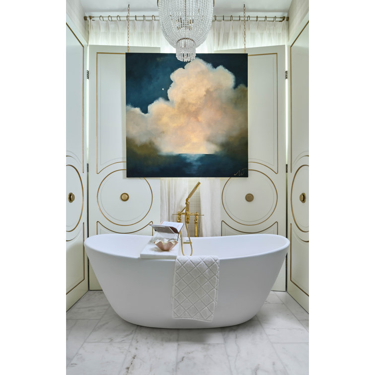 Marquis 70'' x 34'' Freestanding Soaking Solid Surface Bathtub