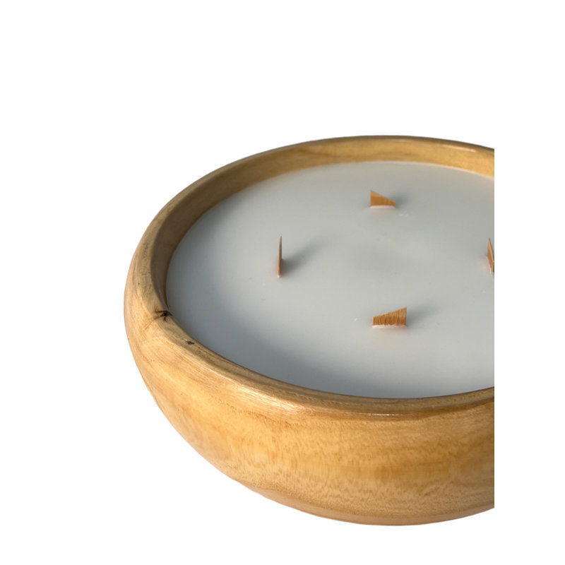 Wood Tabletop Candlestick