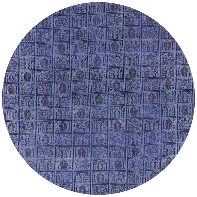 Abstract Indoor Rug, Round 7'