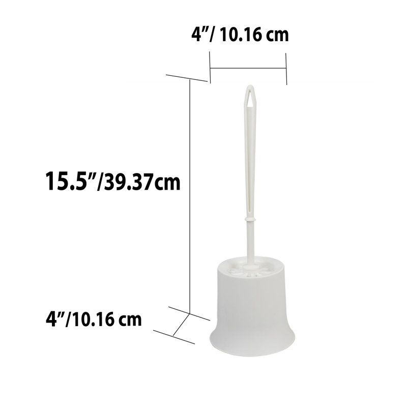 Porte-brosse de toilette 15,25 po Afacha, Blanc