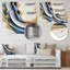 Golden Silence of Minimal Marble Waterfall III - Art mural abstrait en métal minimalisme-1376905542