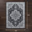 Tapis à motif floral gris anthracite Ames-1011871980