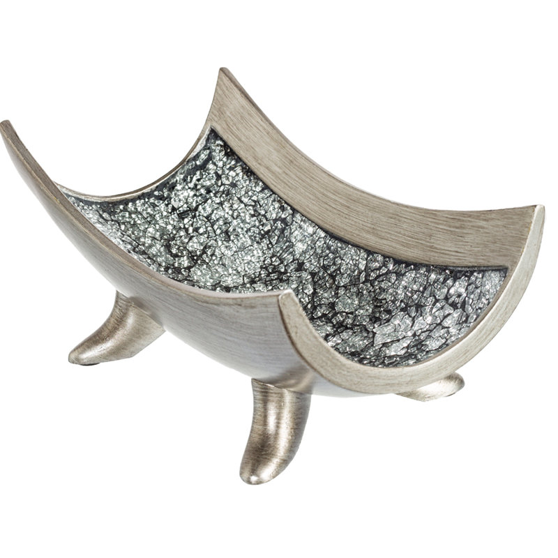 Schonwerk Rectangle Modern Decorative Bowl, Silver