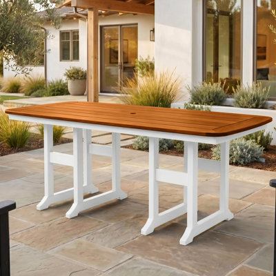 37" x 71" Rectangle Dining Table, White