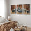 «Western Wood Effect Landscape», œuvre d'art de la forêt de montagne abstraite brune, images murales de cabane de ferme rustique, ensemble de 3 impressions sur toile encadrées-87369857-87369856