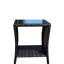 Table basse pour terrasse en verre trempé brun, imperméable, auto-assemblable-45851446