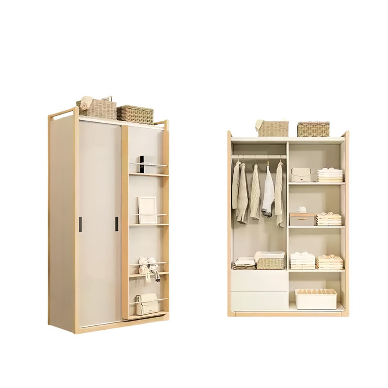 Garde-robe simple de couleur unie, Gris, H 79 po x l 32 po x P 24 po