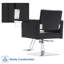 Spring Street 63.5cm W Faux Leather Hydraulic Barber Salon Chair with Metal Frame-1025283802