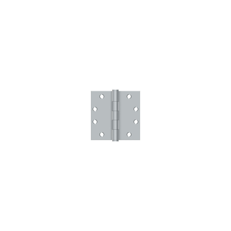 Deltana S45U15 4-1/2" x 4-1/2" Square Hinges, HD in Brushed Nickel Pair, Brushed Chrome