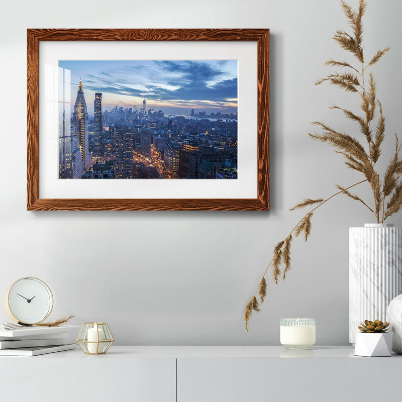 Twilight City - impression de cadre photo unique, Érable, H 18 po x l 26 po x P 1,5 po