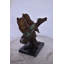 Statue de deux hiboux sur un tronc d'arbre en bronze - Taille: L 11 po x l 11 po x H 14 po.