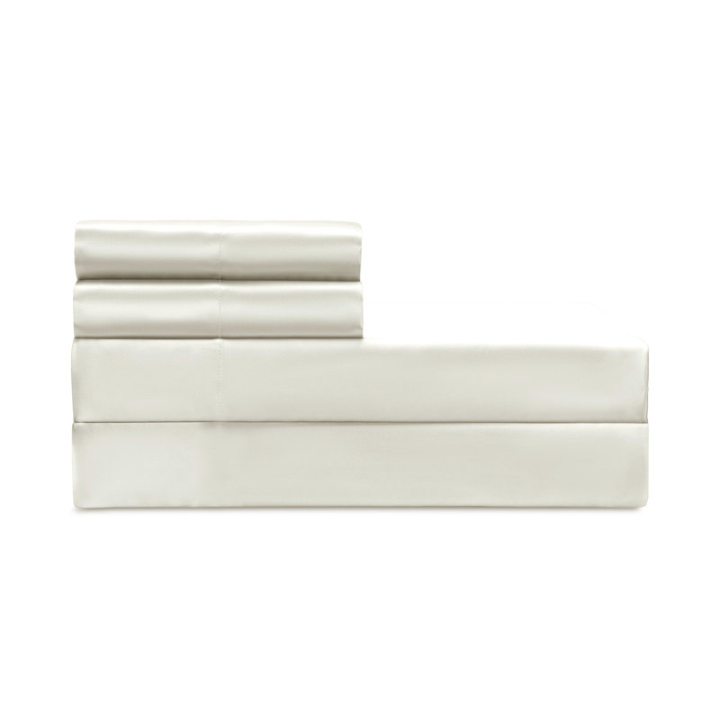Mulberry Silk Sheet Set, Natural White, King Sheet Set + 2 Pillowcases