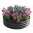 2Pcs W840116764 Galvanized Metal Planter For Herbs And Succulents, - Rust Coating, Round Design Resistance Vegetables Flowers, Structure-1739009628-1739009617