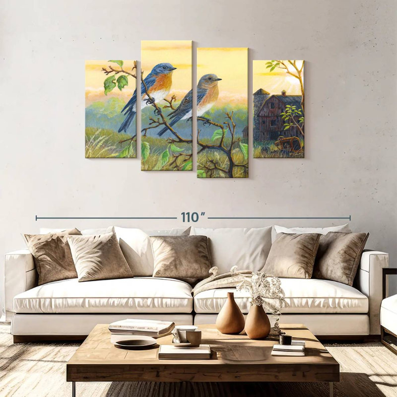 Brampt True Blue Bluebird, 48" H x 75" W