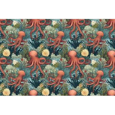 Octopus Animal Blue Bedding