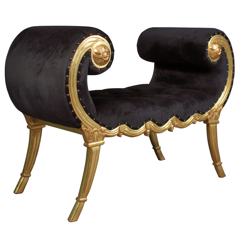 Mavro Apolline Crescent Upholstered Bench