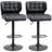 Swivel Upholstered Adjustable Height Counter Stool with Metal Frame-407801590
