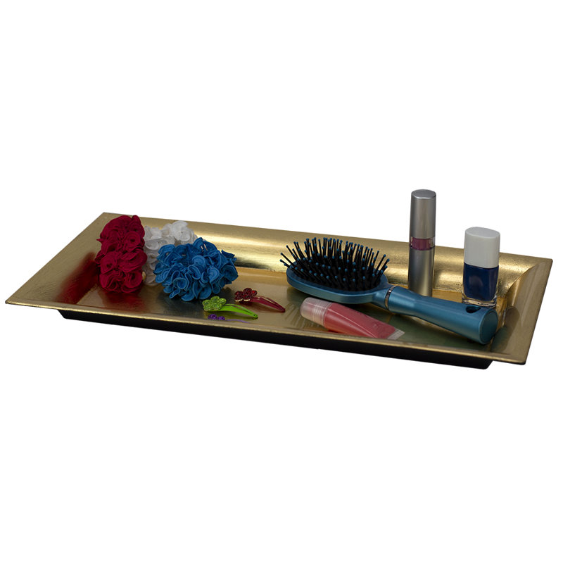 BuckardyWell Plastic / Acrylic Tray, Gold