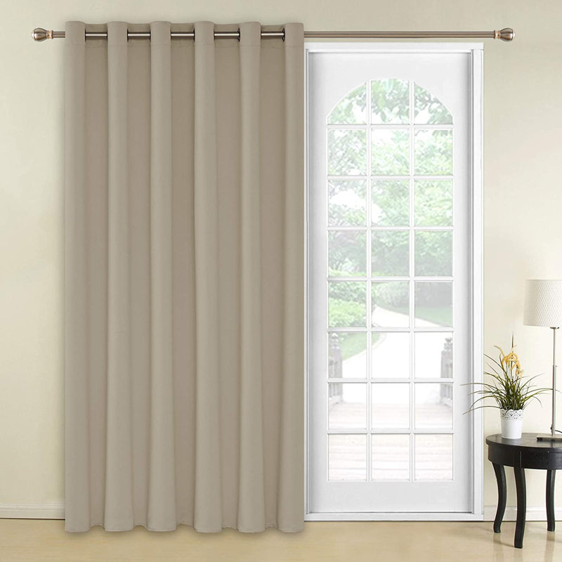 Penkridge Room Darkening Curtain Single Panel, 80" W x 84" L, Beige