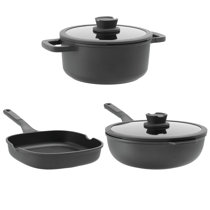 BergHOFF Stone Non-stick 7Pc Cookware Set, Ferno-Green, PFOA-Free Coating,  Induction Cooktop Ready