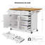 Îlot de cuisine polyvalent avec abattant, tablette réglable et grand espace de rangement pour les cuisines modernes-1077037718