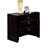 Classic Black Engineered Wood Nightstand, 2 Drawers, Felt - Lined Top Drawer, Pull Out Tray, 25.5 Inches Deep Contemporary Solid Bedside Cabinet, Knob Pulls, Easy Assembly, Ideal For Bedroom Use-130770248