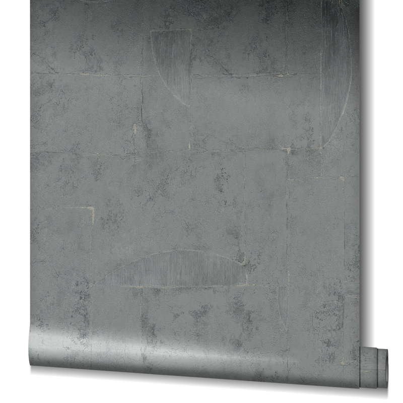 Air Collection Graphical Effect Textured Wallpaper Roll, Gray