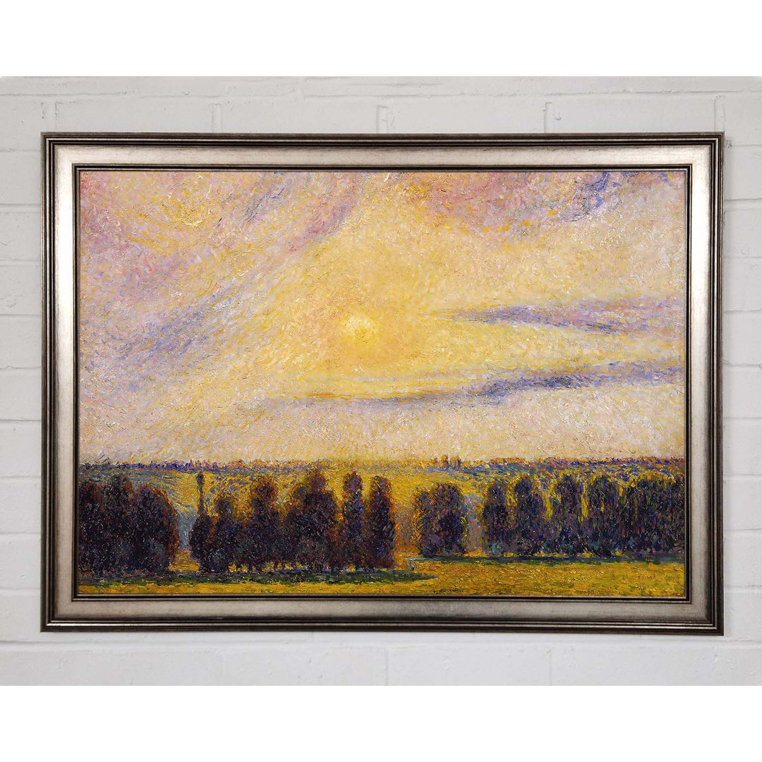 Gerahmtes Leinwandbild Pissarro Sunset At Eragny