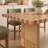 78.7" Modern Geometric Checkered Rectangular Dining Table with Double Pedestal Base