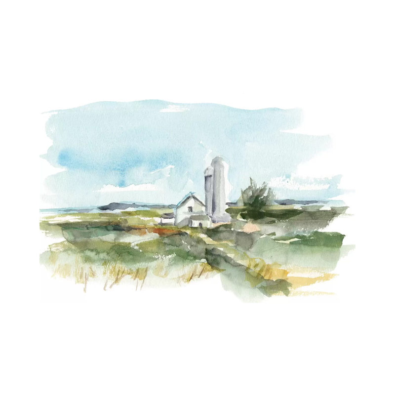 "Rural plein air I" par Ethan Harper, reproduction d’art, Toile tendue, Pas de tapis, H 26 po x l 40 po x 1,5 po