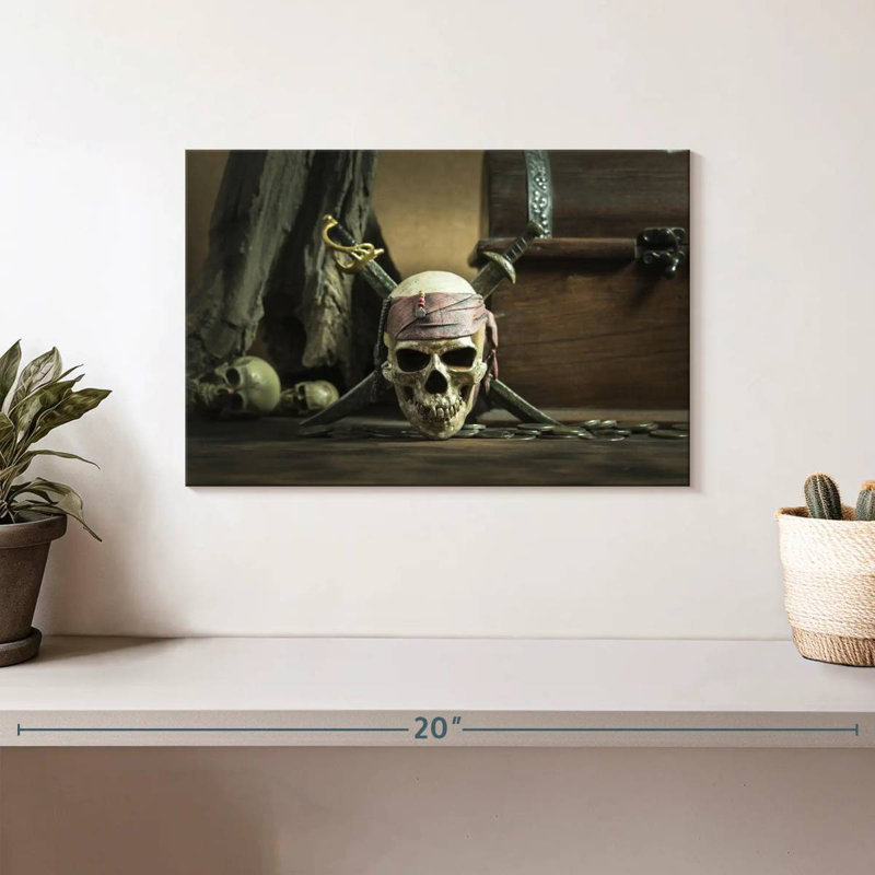 Kelan Pirate Skull, 8" H x 12" W