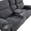 Causeuse inclinable 75,7 po avec console centrale
