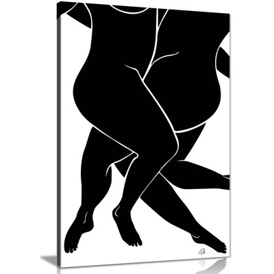Lovers Illustration - Wrapped Canvas Art Prints