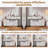 Adjustable-Length Vanity With LED Mirror And Side Cabinet