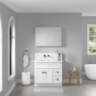 36'' W X 26'' H Surface Frameless Mirror Medicine Cabinet, Beveled Mirror Edges Bathroom Medicine Cabinet