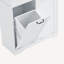 Armoire de rangement pour salle de bain avec portes et panier à linge inclinable-1194708404