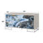 Console Liam Blue Marble Paint & Chrome
