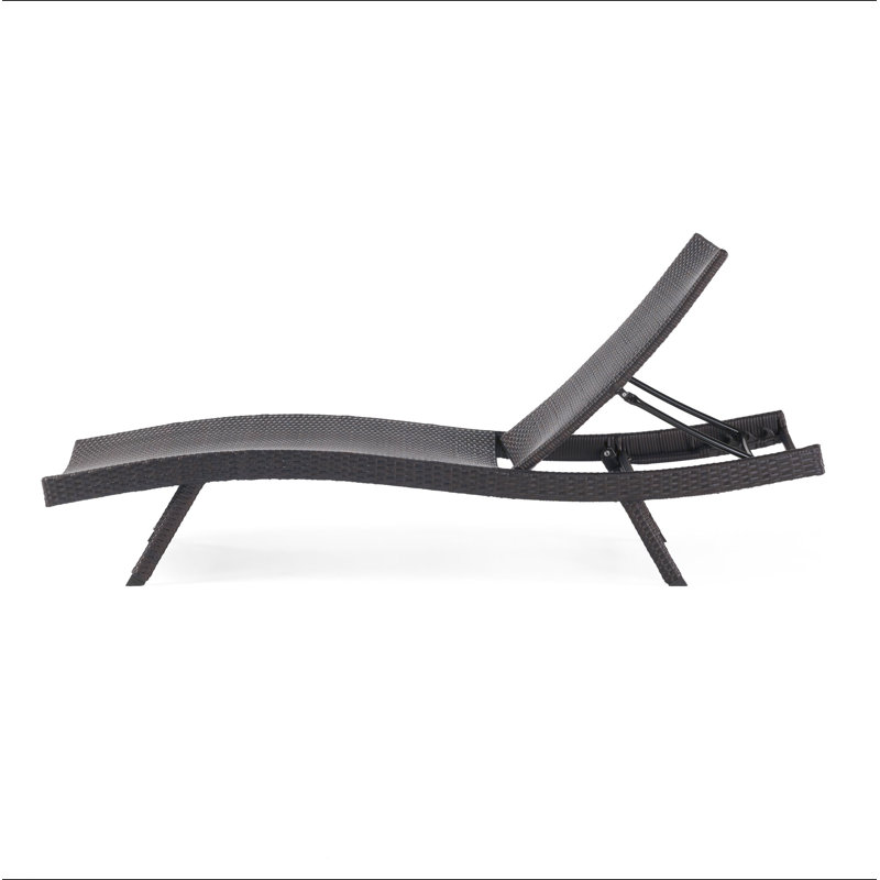 Chaise longue en osier Kauai Pe, Brun multi
