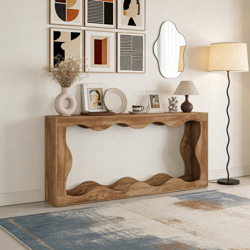 Modern Style Entryway Table, Wood