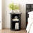 Adalia 17.7" Fluted Round End Table With Tambour Sliding Door-1590705146
