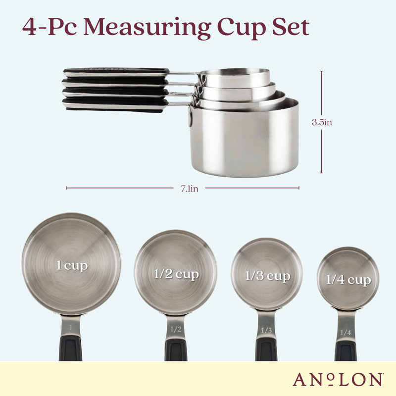Anolon Suregrip Magnetic Measuring Cup Set, 4 Piece