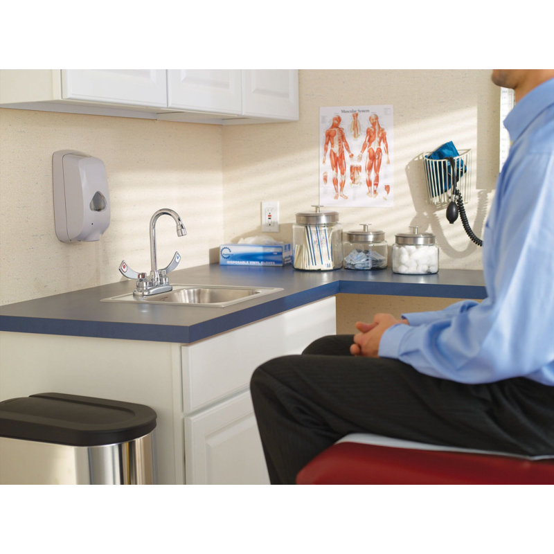 M-Dura Desk Mount Pantry Faucet with Gooseneck Spout and Double Wrist Blade Handle