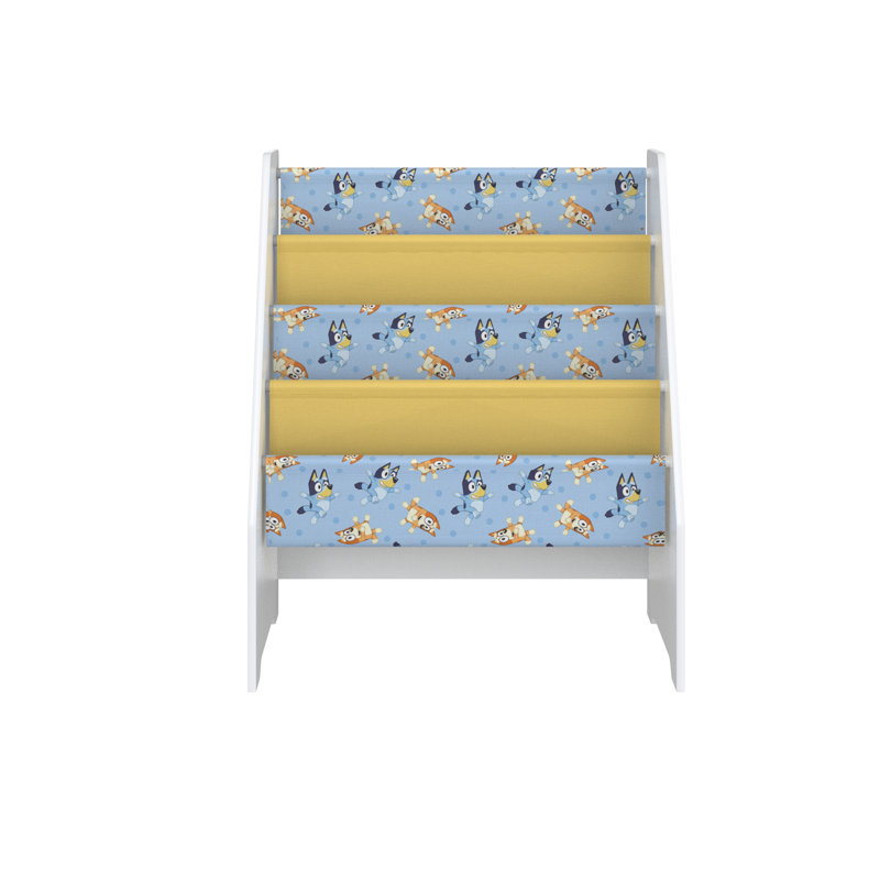 Bluey Wooden Book Storage Rack - Easy to Assemble Kids' Bookshelf - Sturdy and Durable Organizer for Children's Books - Perfect for Bedrooms and Playrooms