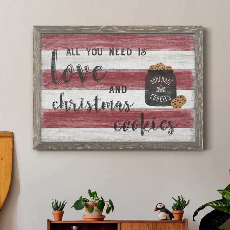 Biscuits de Noël - Impression sur toile, H 37,5 po x l 27,5 po x P 1,5 po, Gris