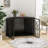 Hexagonal Wood Storage Corner Cabinet with Glass Two-Door-101942118