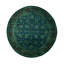 Overdyed Hand-Knotted Wool Modern-Contemporary Green Area Rug 8' 1" x 8' 1"