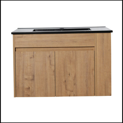 Meuble-lavabo simple 30 po avec comptoir en céramique Jahnee