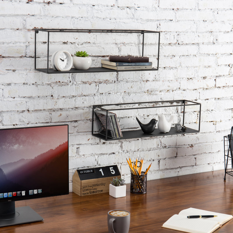 2 Piece Metal Floating Shelf